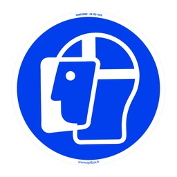 Pictogram Face Shield Ø 220mm