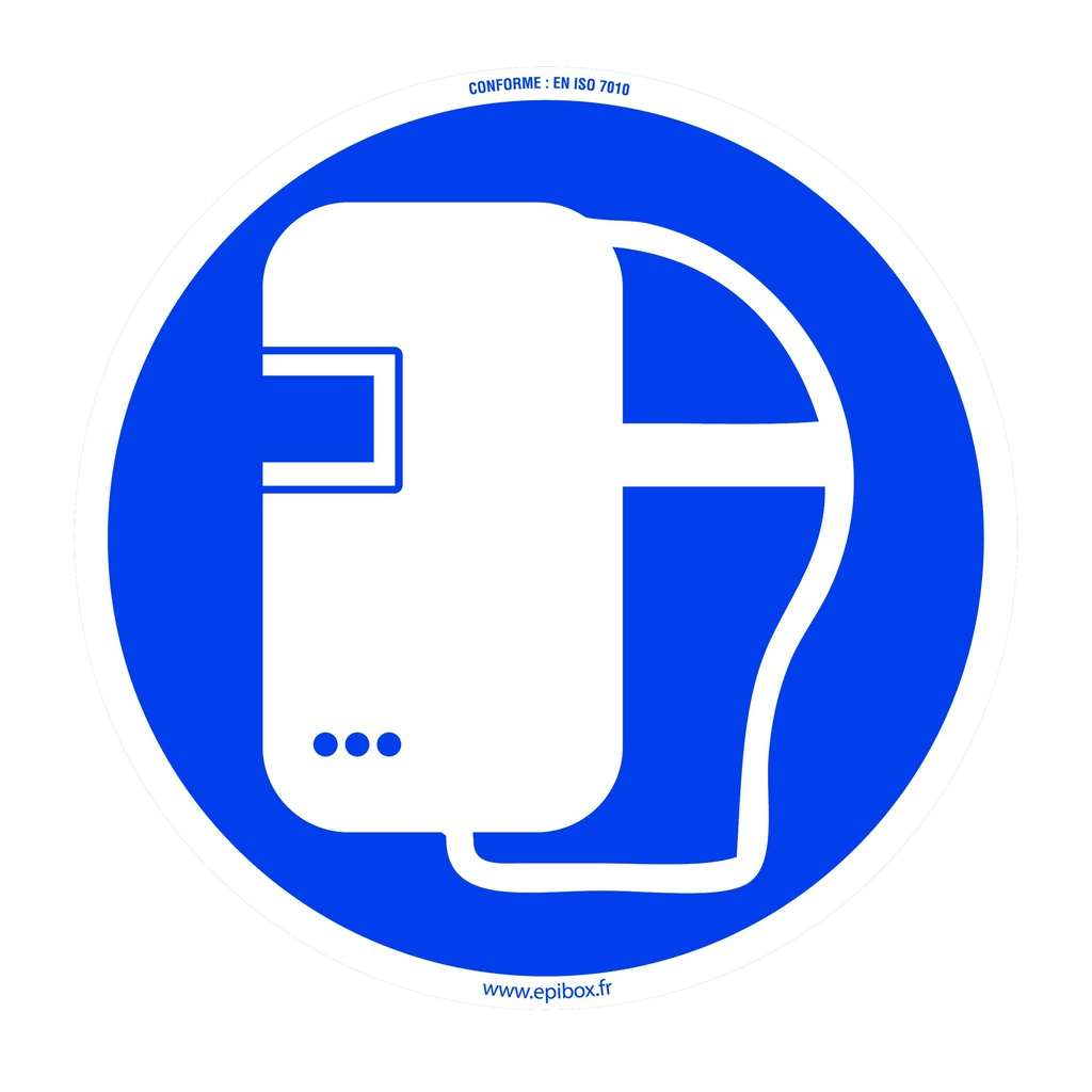 Pictogram welding helmet Ø220mm