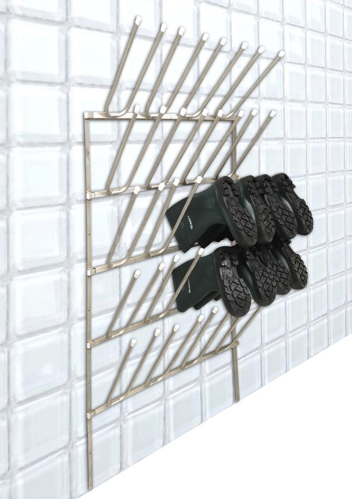 Stainless steel boot rack - 20 pairs