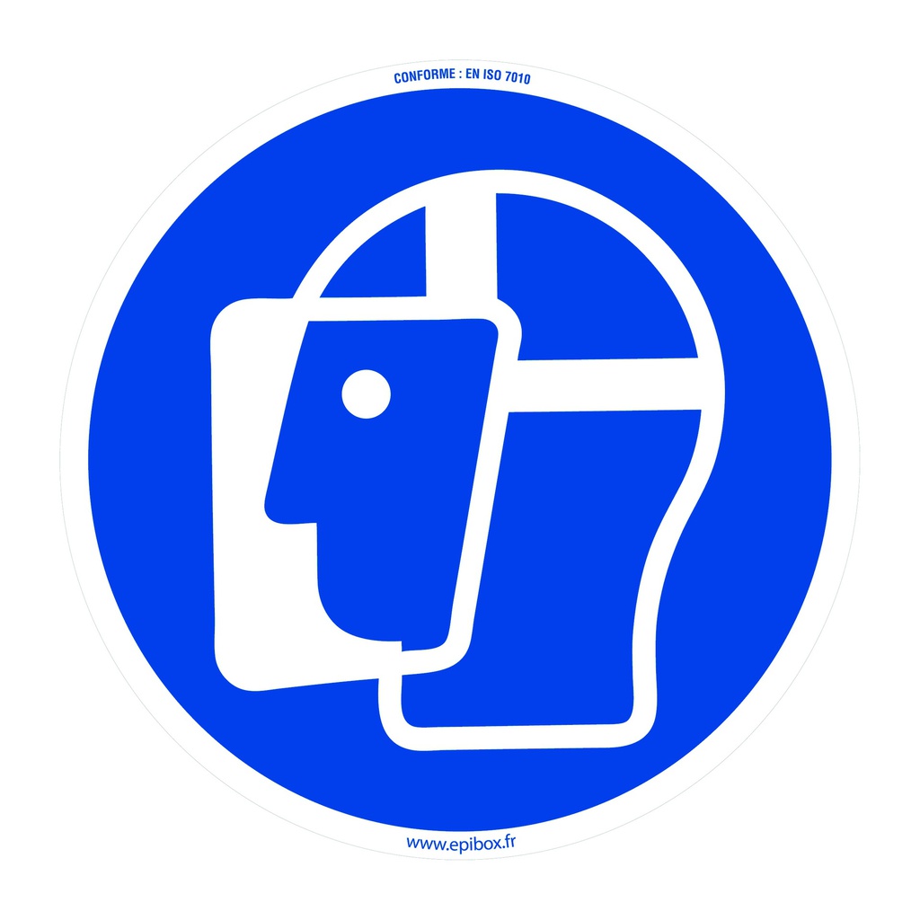 Pictogram Face Shield Ø 120mm