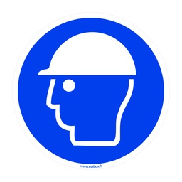 [006487] Pictogramme adhésif Casque Ø220mm